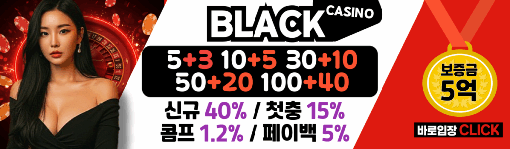 고액 베팅이 가능한 VIP 바카라사이트 테이블 블랙 카지노